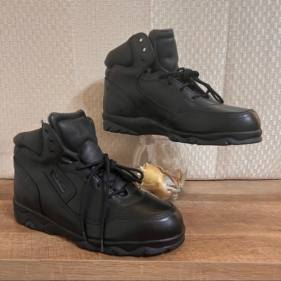 Red Wing Shoes Mens 9.5 3E Black Steel Toe Boots - Picture 4 of 12